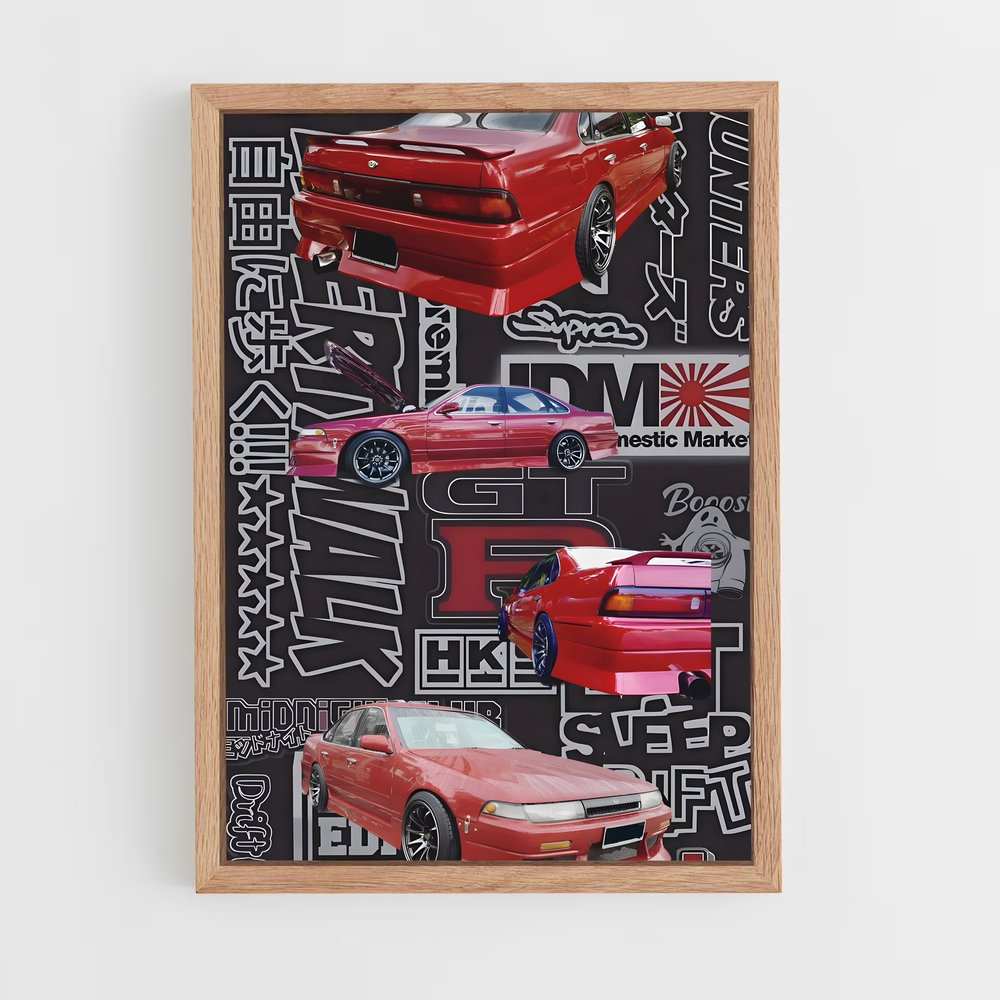 Poster Dualité Rouge – affiche Nissan (vue 4)